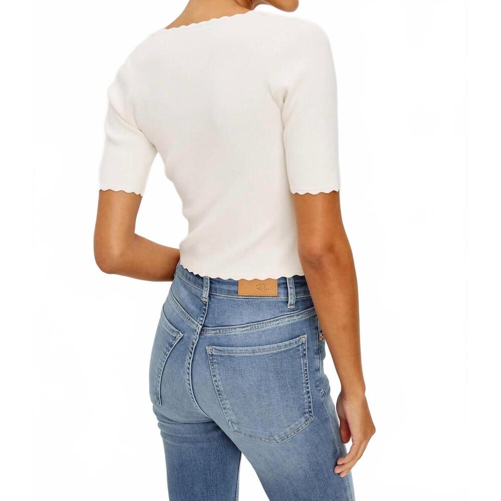 NEW RAILS louanna short sleeve top in ivory - Picture 3 of 4